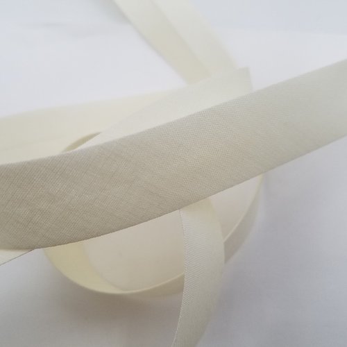 Biais unis, crème, largeur 20 ou 40 mm, vendu au mètre (bi-p003)