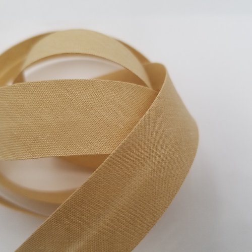 Biais unis, beige moyen, largeur 20 ou 40 mm, vendu au mètre (bi-p006)