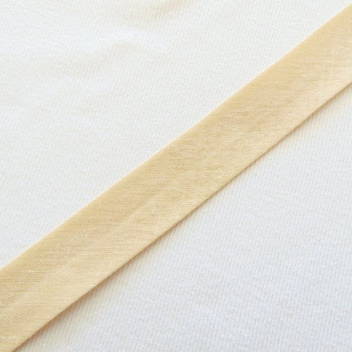 Biais unis, beige moyen, largeur 40 mm, vendu au mètre (bi-p006)