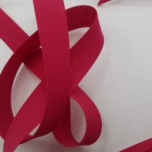 Biais unis, fuchsia, largeur 20 ou 40 mm, vendu au mètre (bi-p025)