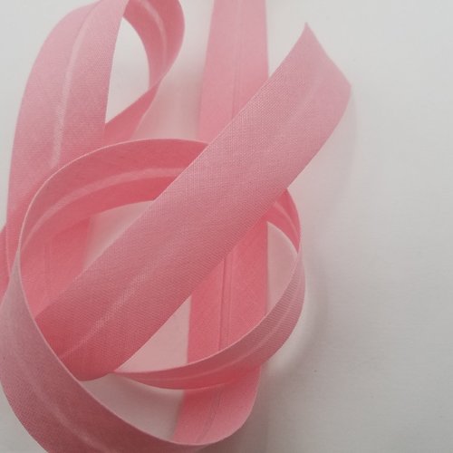 Biais unis, rose, largeur 20 ou 40 mm, vendu au mètre (bi-p028)