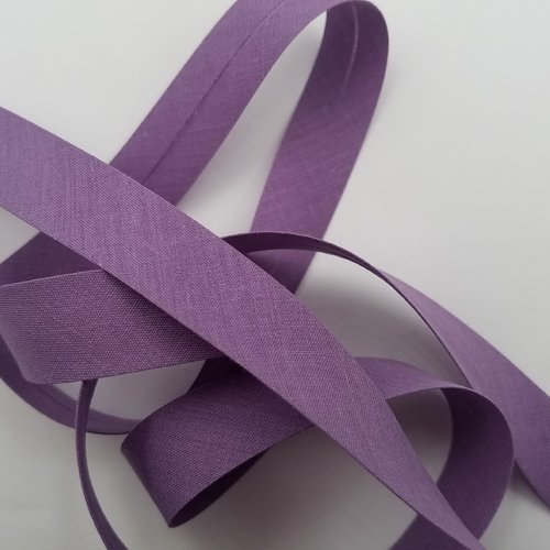 Biais unis, mauve, largeur 20 ou 40 mm, vendu au mètre (bi-p031)