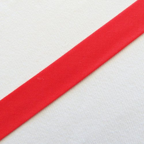 Biais unis, rouge vermillon, largeur 40 mm, vendu au mètre (bi-p035)