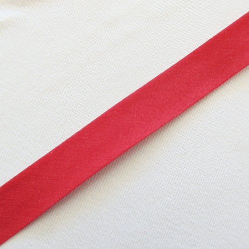 Biais unis, rouge brique, largeur 40 mm, vendu au mètre (bi-p041)