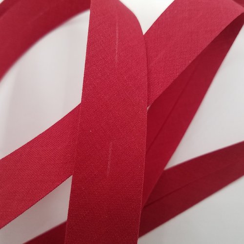 Biais unis, rouge brique, largeur 20 ou 40 mm, vendu au mètre (bi-p041)