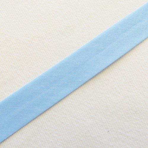 Biais unis, bleu layette, largeur 40 mm, vendu au mètre (bi-p058)