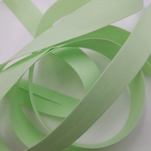 Biais uni, vert eau, largeur 20 mm, vendu au mètre (bi-p045)