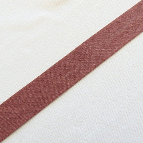 Biais uni, marron, largeur 20 mm, vendu au mètre (bi-p010)