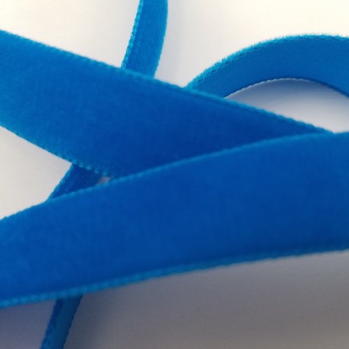 Ruban velours - bleu vénitien - largeur de 7 à 22 mm (ve-197)
