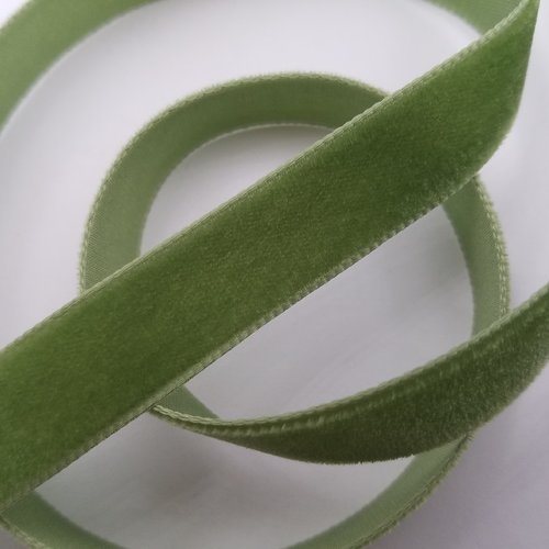 Ruban velours - vert bocage - largeur de 9 à 22 mm (ve-409)