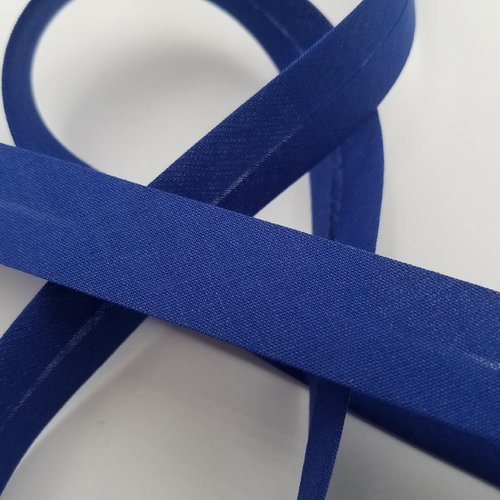 Biais unis, bleu bugatti, largeur 20 mm, vendu au mètre (bi-p064)