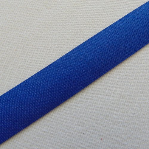 Biais unis, bleu bugatti, largeur 20 mm, vendu au mètre (bi-p064)