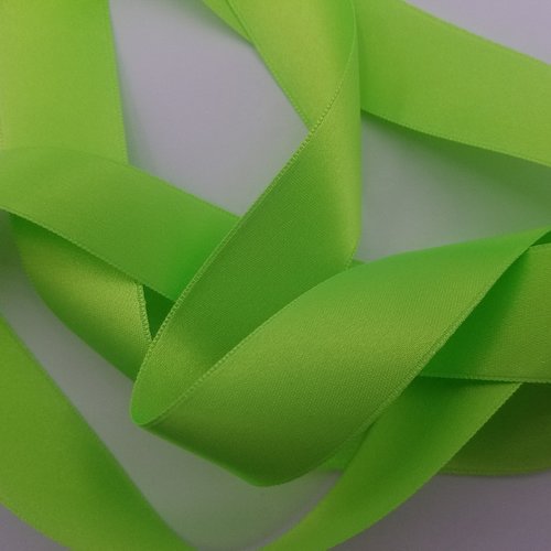 Ruban satin - vert fluo - largeur de 3 à 66 mm (s-282f)