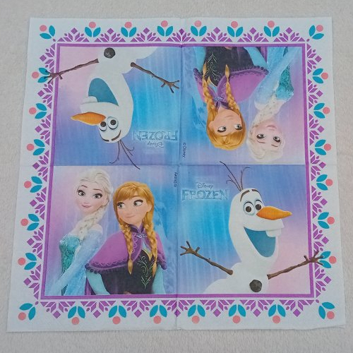 Serviette en papier reine des neiges