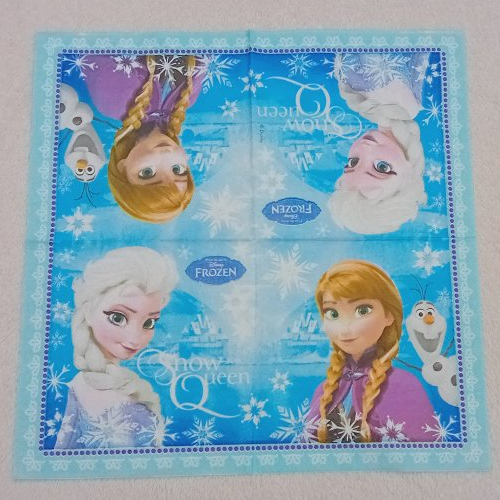 Serviette en papier reine des neiges