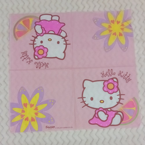 Serviette en papier hello kitty