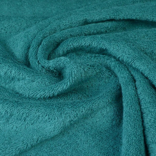 Uniquement sur commande tissu éponge vert paon 94% coton 6% polyester