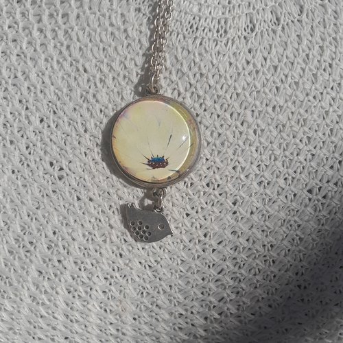 Collier fleur oiseaux