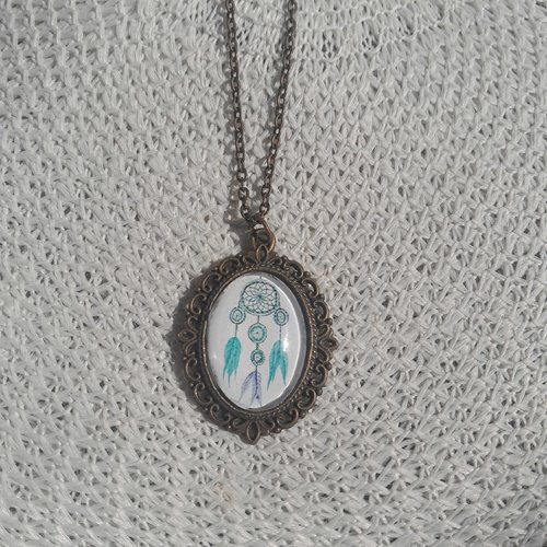 Attrape rêve bijou bronze ovale