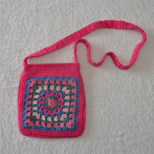 Joli sac en coton rose coloré doublé pour le printemps/eté pour femme