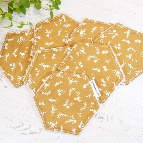 Lingettes démaquillantes lavables en bambou oeko-tex ×7