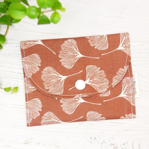 Pochette marguerite, porte-cartes à rabat, pochette pour lingettes démaquillantes lavables