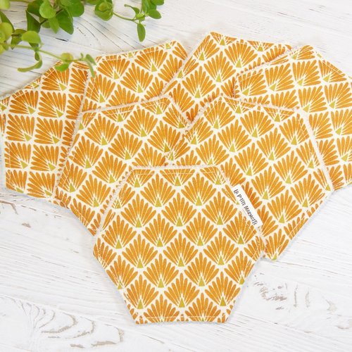 Lingettes démaquillantes lavables en bambou oeko-tex ×7