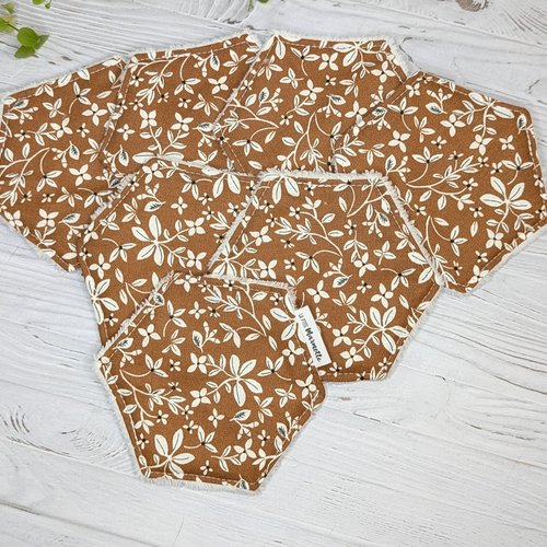 Lingettes démaquillantes lavables en bambou oeko-tex ×7