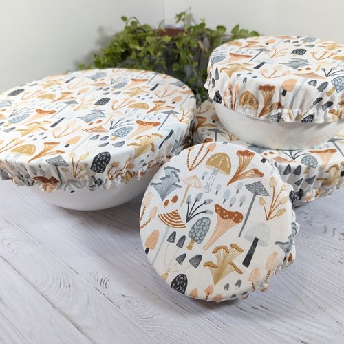 Charlottes de conservation alimentaires ×4, couvre-plats en tissu