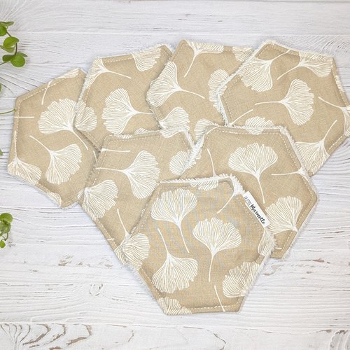 Lingettes démaquillantes lavables en bambou oeko-tex ×7