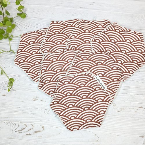 Lingettes démaquillantes lavables en bambou oeko-tex ×7