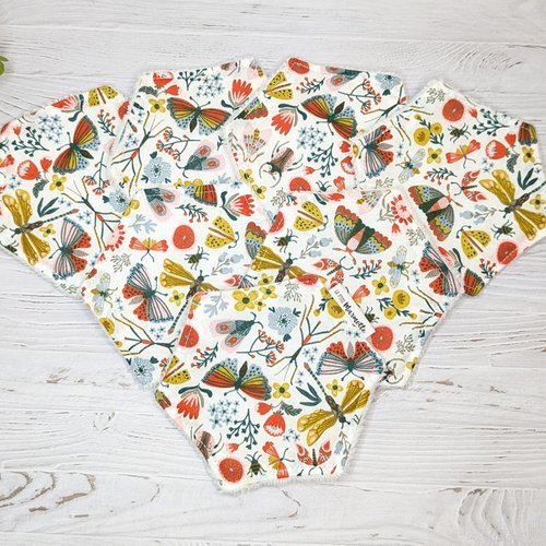 Lingettes démaquillantes lavables en bambou oeko-tex ×7