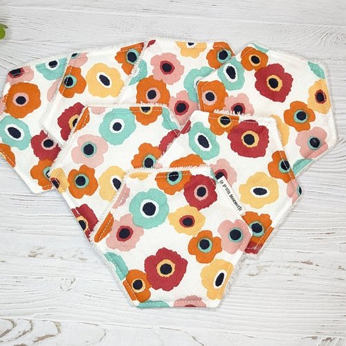 Lingettes démaquillantes lavables en bambou oeko-tex ×7
