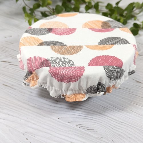 Charlotte de conservation alimentaire ×1 (taille xs), couvre-plat en tissu lavable et réutilisable