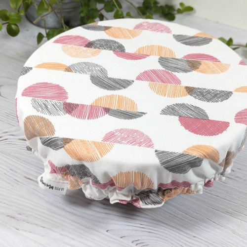 Charlotte de conservation alimentaire ×1 (taille m), couvre-plat en tissu lavable et réutilisable