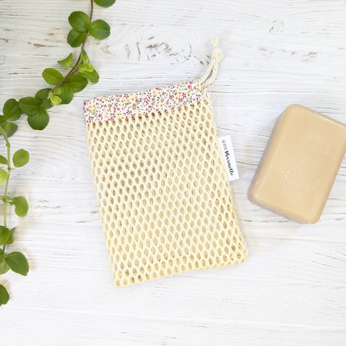 Filet sauve-savon exfoliant avec coton bio