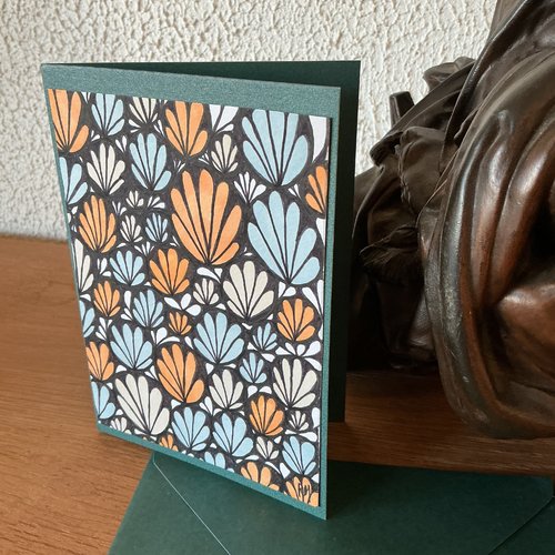 Carte postale double et enveloppe