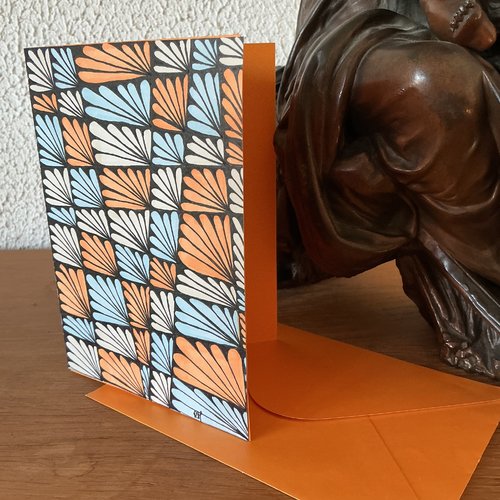 Carte postale double et enveloppe