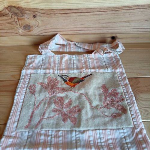 Tote bag brodé fait main