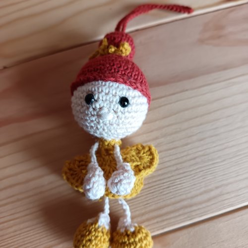 Porte clé, bijou de sac au crochet fait main -style amigurumi-