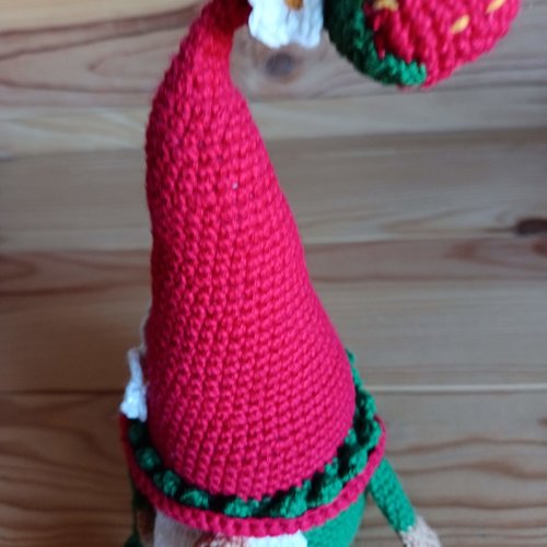 Lutin fraise au crochet