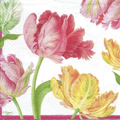 1 serviette en papier tulipe - ref 214