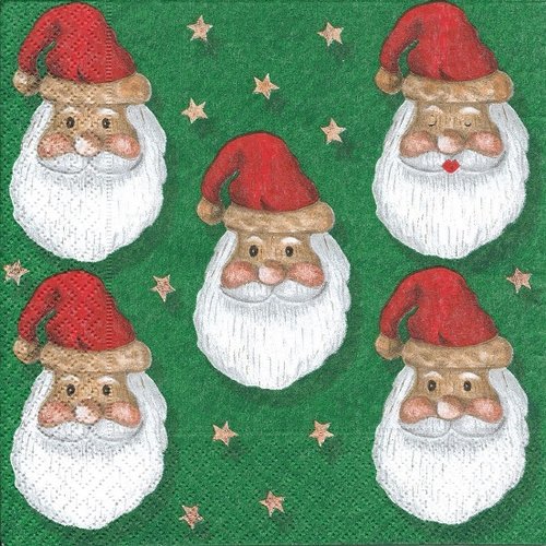 1 serviette en papier noel - pere noel - ref 219