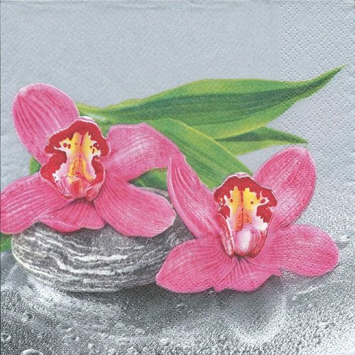 1 serviette en papier orchidee - ref 238