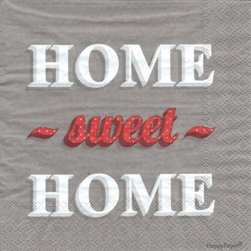1 serviette en papier home sweet home - ref 333