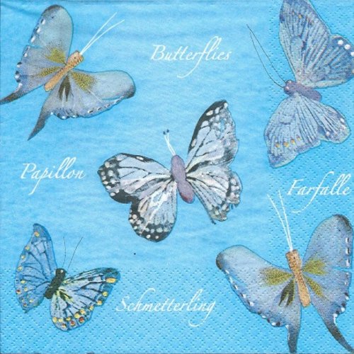1 serviette en papier papillon - ref 483