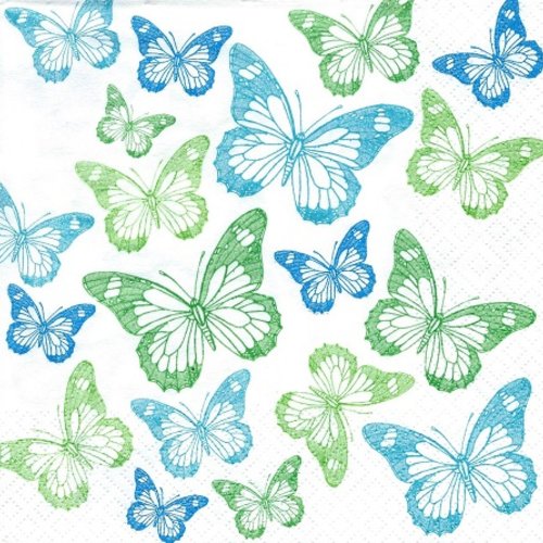 1 serviette en papier papillon - ref 506