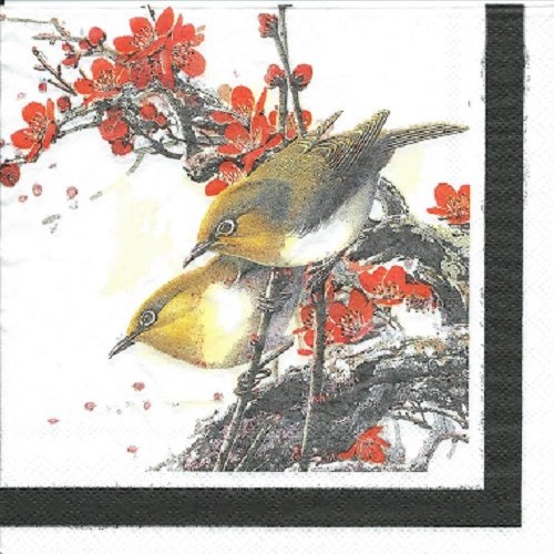 1 serviette en papier oiseaux - ref 795