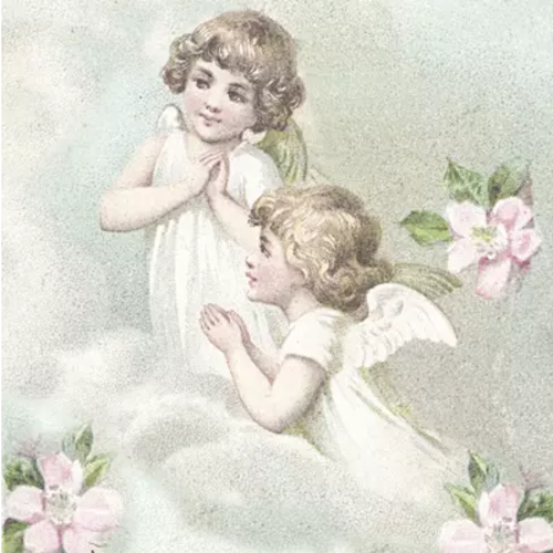 1 serviette en papier ange - angelot - cherubin - shabby - ref 856