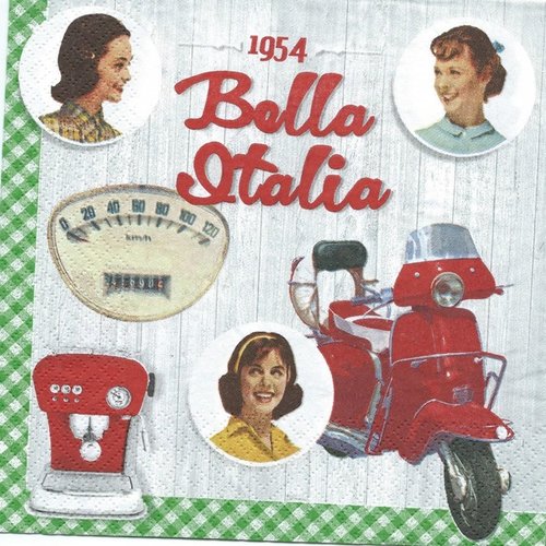 1 serviette en papier publicité - vespa - italie - ref 928